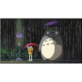 Poster Mon voisin Totoro tableau bois Bus Stop 