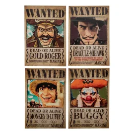 One Piece 4 pack aimants Wanted 
