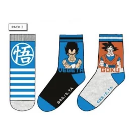 DRAGON BALL - Pack de 3 Chausettes Vegeta/Goku (T27/30) 