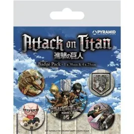 L'ATTAQUE DES TITANS - Saison 3 - Pack 5 Badges 