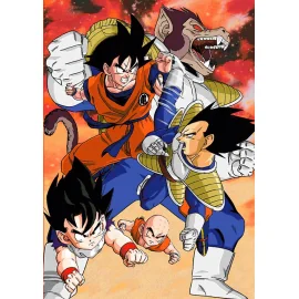 CARNET 3D DRAGON BALLZ GOKU VS VEGETA 