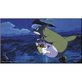 Poster Mon voisin Totoro tableau bois Totoro & Umbrella 
