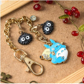 Porte-clé MON VOISIN TOTORO - Totoro bleu - Chainette charms 