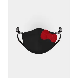 Hello Kitty: Masque facial ajustable noir avec nœud 